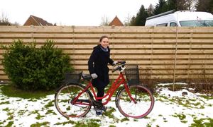 Student on a bike in Denmark